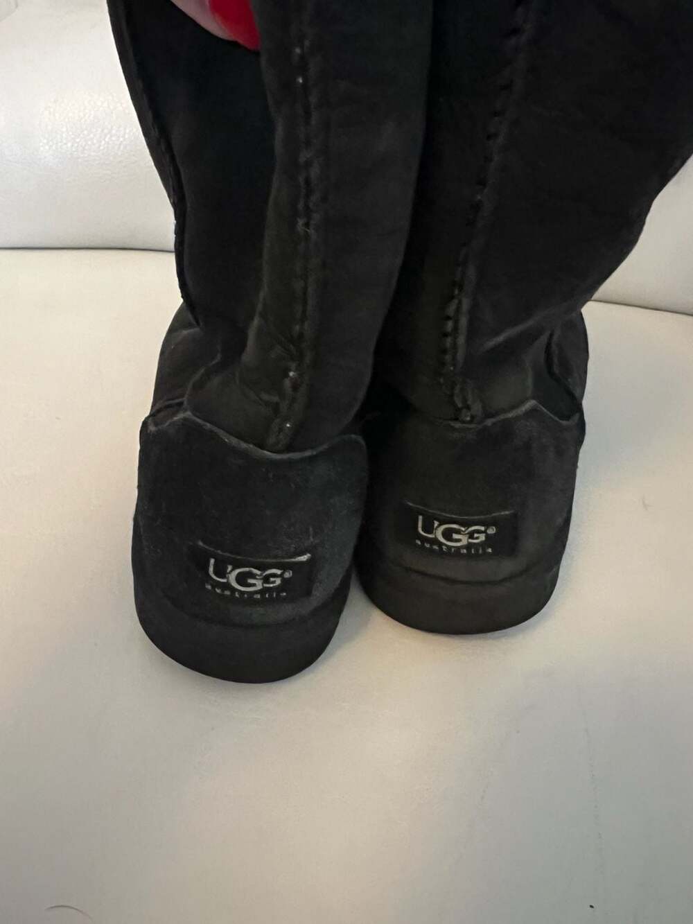 UGG Australia Classic Short Black Suede Sheepskin Boots
